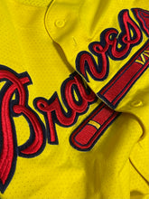 Load image into Gallery viewer, Vintage Atlanta Braves Yellow Mesh Jersey by Majestic(Large)