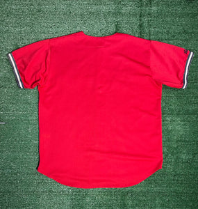 Vintage Atlanta Braves Red Mesh Majestic Jersey(L)