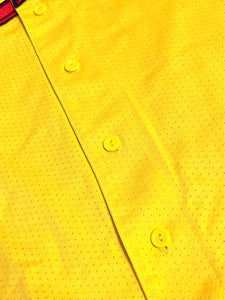 Vintage Atlanta Braves Yellow Mesh Jersey by Majestic(Large)