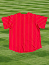 Load image into Gallery viewer, Vintage 90s Red Atlanta Braves Alternate Pin Stripe Jersey
